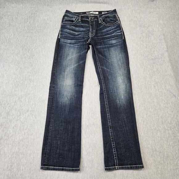 BKE Other - BKE Jeans Men 29R (29x33) Blue Derek Stretch Bootcut Dark Wash Faded Whisker